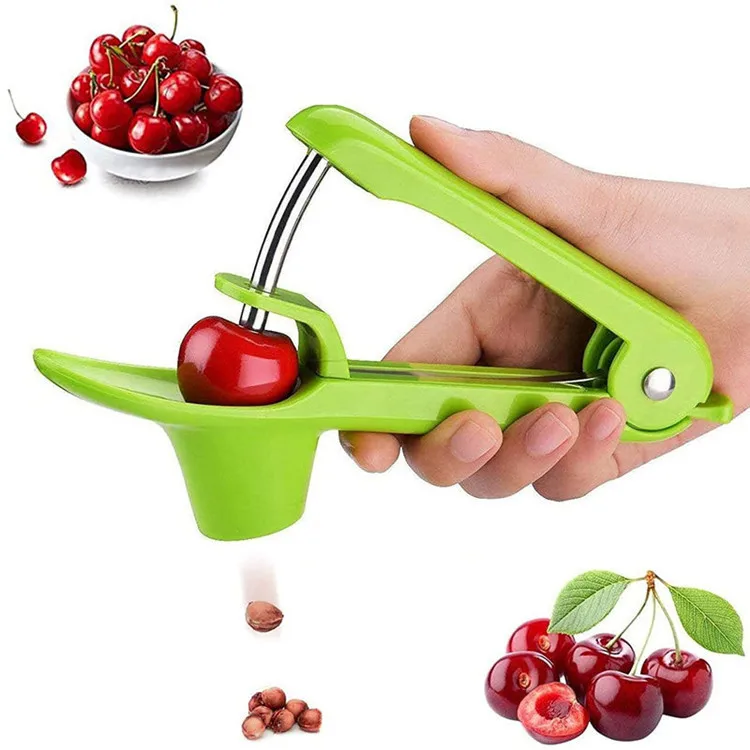 Fruit Vegetable Tool Easy Squeeze Grip Cherries Seeder Removal Device Creative Multi Color ABS Cherry Corer