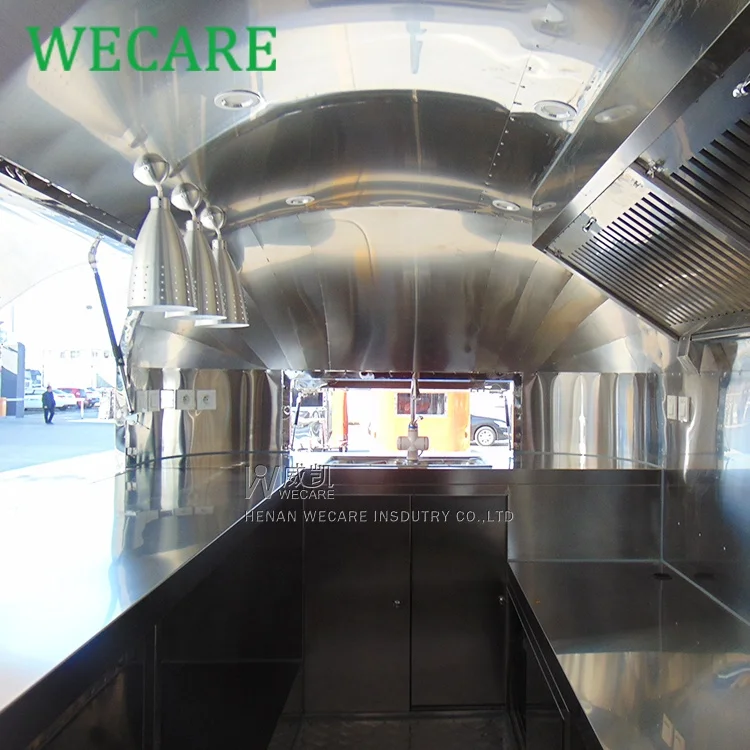 
Wecare concession airstream catering trailer mobile fast food cart, mobile food truck With CE & EEC 