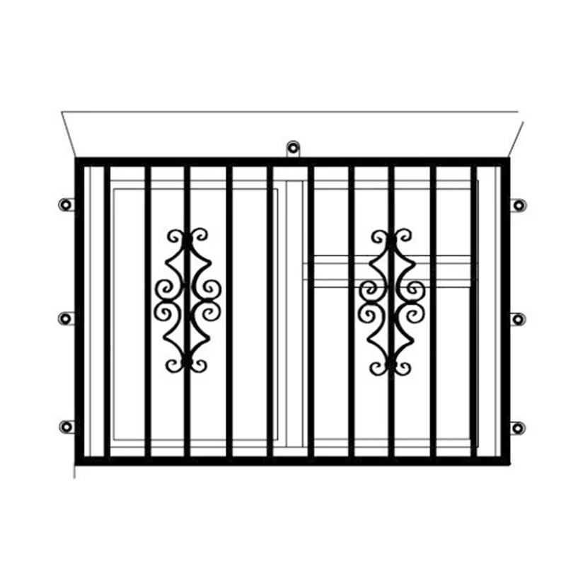 2019 Современный Высокое качество индивидуальные фантазии безопасности Простой дешевый Железный окно гриль дизайн