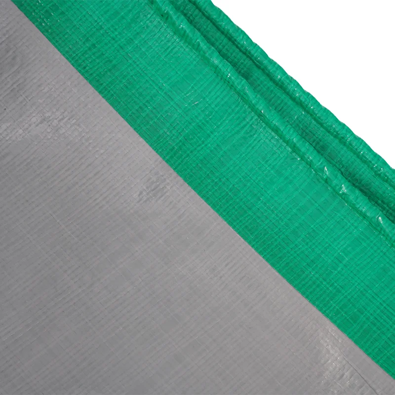 Million 2*3 120g green silver laminated PE coated tarpaulin hot selling customized design cover waterproof