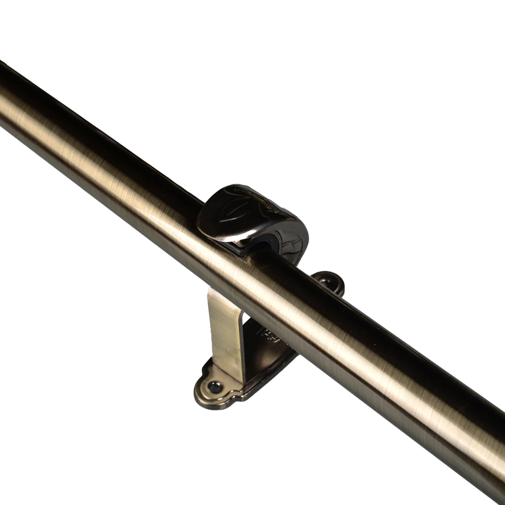 Curtain Accessories Holder Metal Iron Wall Mounted Curtain Rod Stand Brackets Hanger With Screws