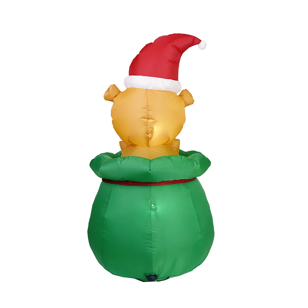 LED Lighted Yard Lawn Inflatable UP Outdoor Funny Christmas Gummy Bear Inflatable