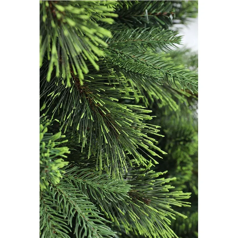 Artificial Christmas tree Whole sale hinged tree with green powder metal stand PE & PINE NEEDLE & PVC for Xmas party use