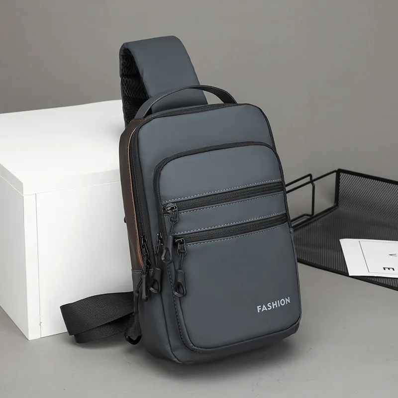 Men Shoulder Chest Bag Waterproof Designer Chest Bag Usb Charging Port Crossbody chest bag For Men