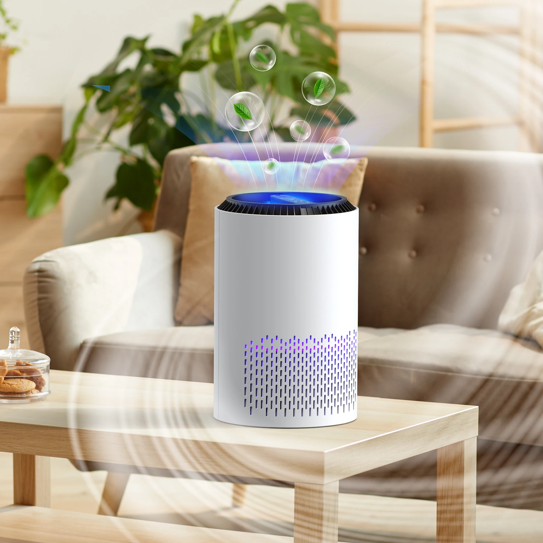 OEM Golden Supplier Room Indoor Use Desk Small Portable Air Cleaner Fragrance Cleaner Hepa Filter Portable Air Purifier For Home