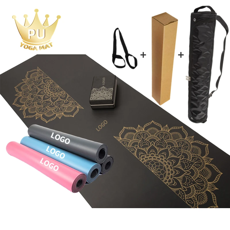 High Quality Durable Private Label Fitness Eco Friendly PU Natural Rubber Yoga Mat