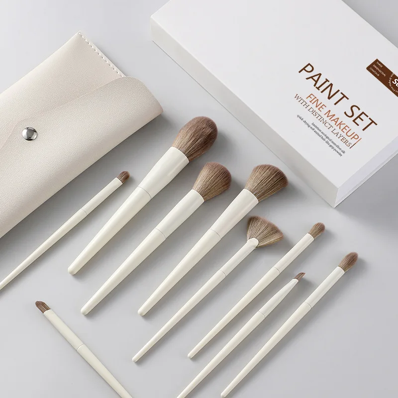 Customization 10 x makeup Soft loose foundation make-up powder blusher eye shadow high gloss brush full set zero series 0