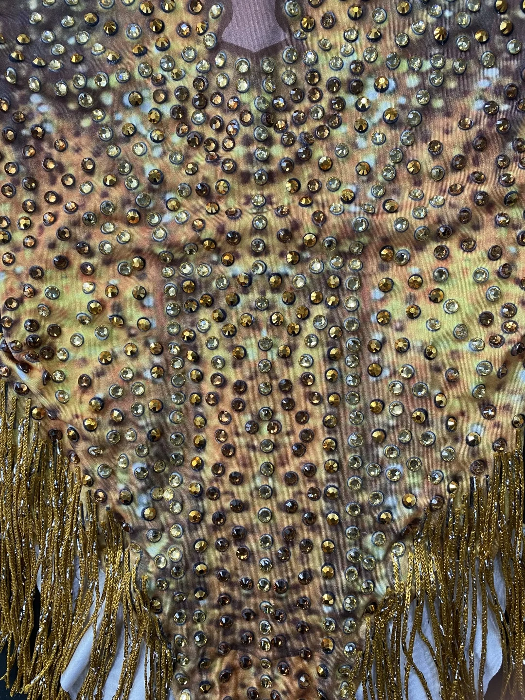 Fashion Stretch Sleeveless Rhinestone Tassel Pole Dance Leotard Show Exotic Stripper Outfits Dancewear Women Jumpsuits Bodysuits