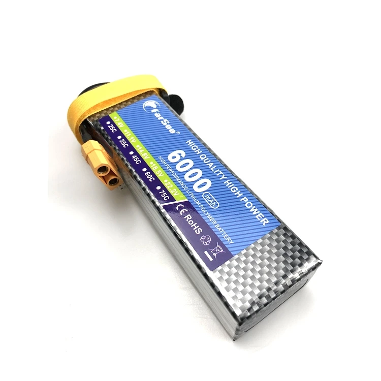 14.8V 4S RC Lipo battery 5200mAh 6000mAh 7200mAh 100C Graphene Cell for Drone Boats Lithium battery