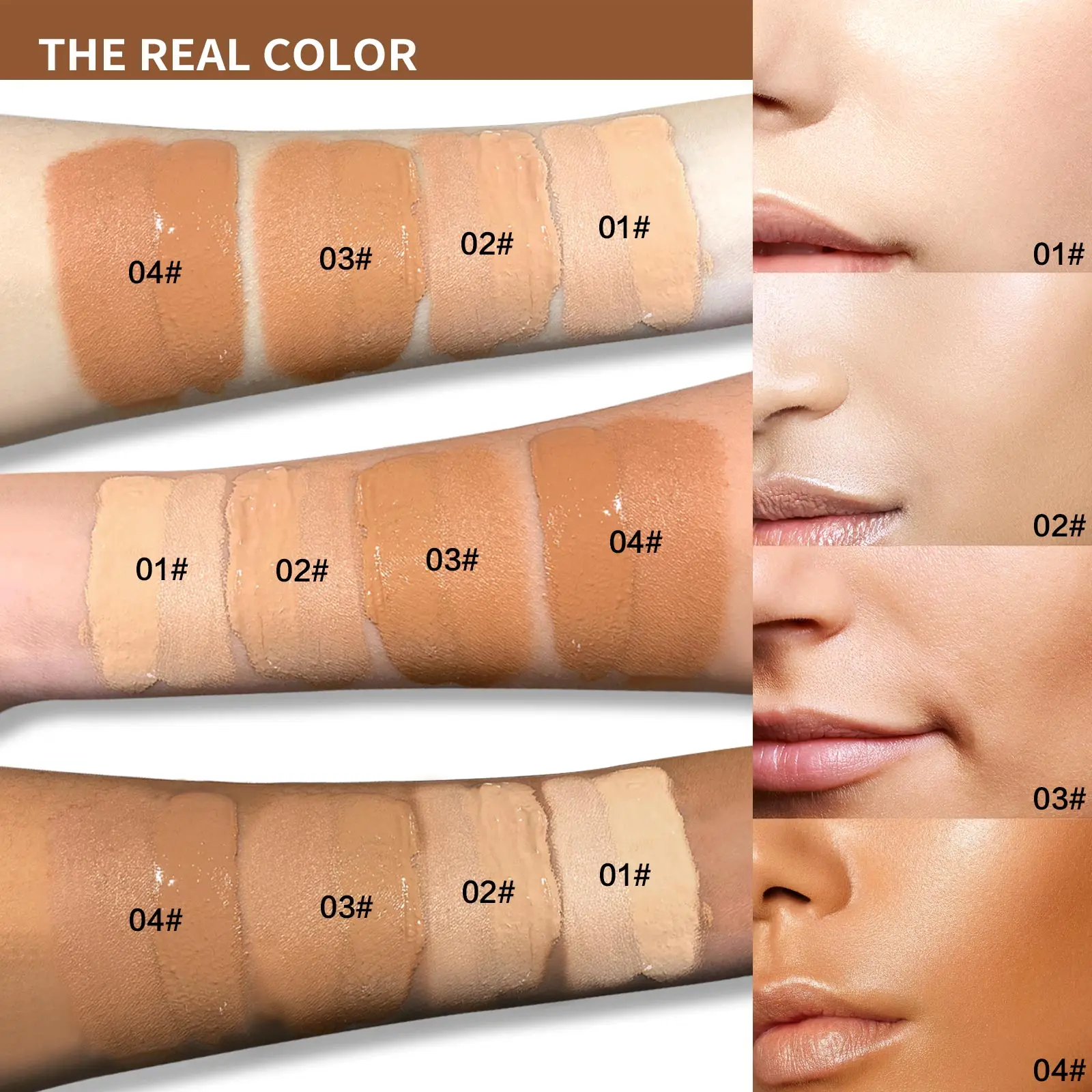 JULIAPOP bread mousse foundation cream BB cream caramel liquid foundation long lasting makeup oil control concealer 4 colors