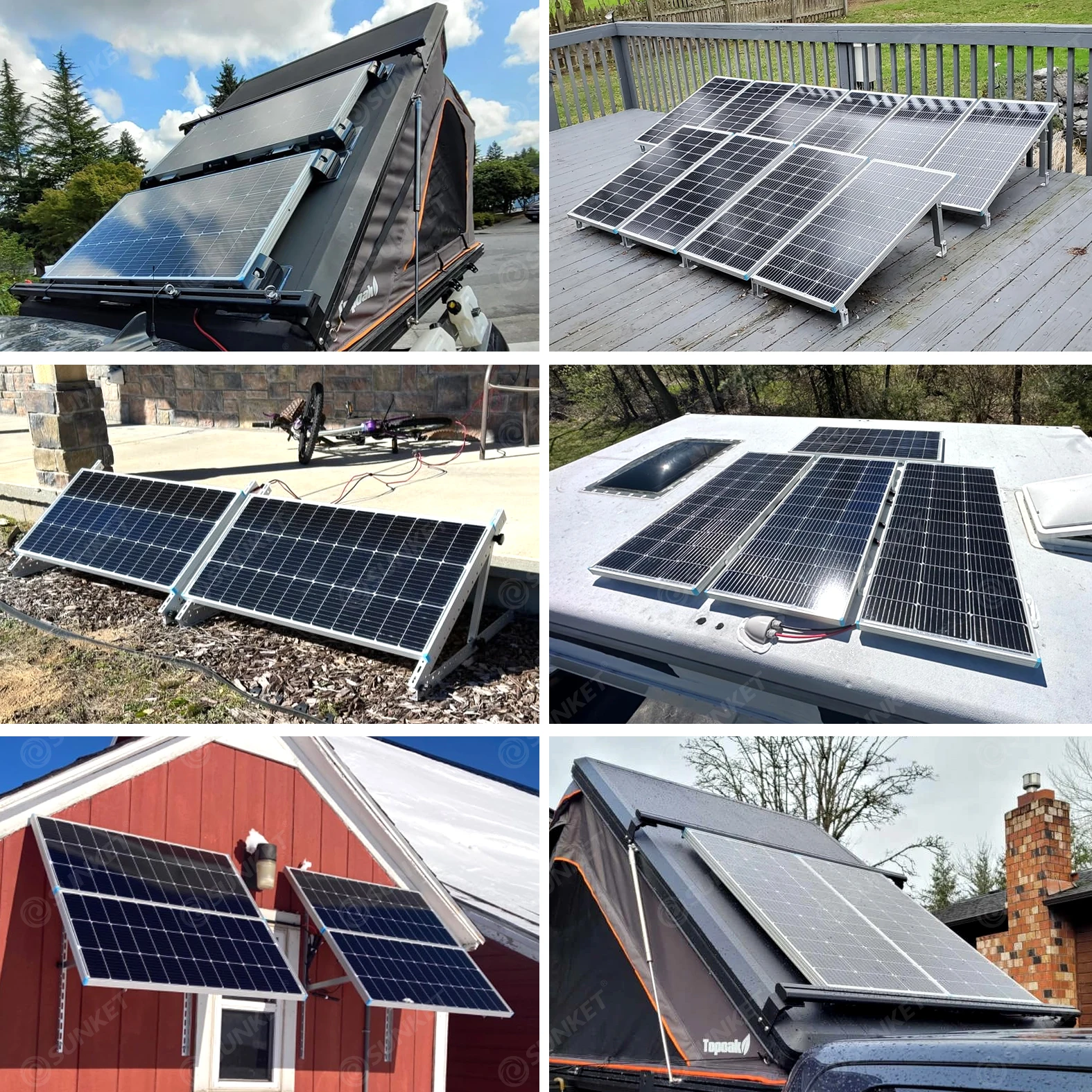 Black BC Solar 300 watt 200 watt Home Solar Panels 250w Mono Crystalline For VAN Rvs