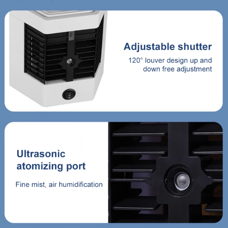 Five generation chiller Mini refrigeration desktop small spray portable mobile humidifier water electric fan