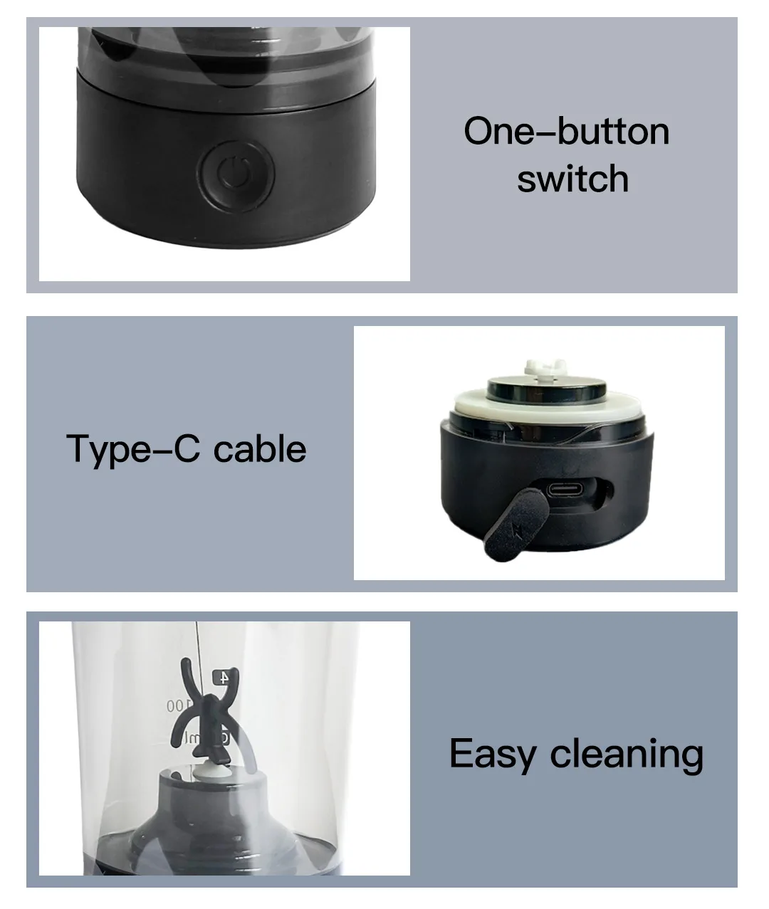 Amzone product hot selling 2023 Electric Shaker Bottle Protein Powders Gym Automatic Self Stirring Mixer Blender Shaker Bottle