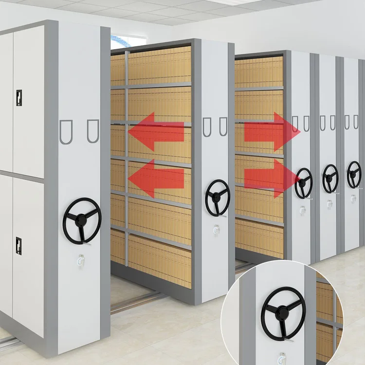 
Metal Knock Down Storage Mobile Shelving System / Movable Shelving For Archives Room 