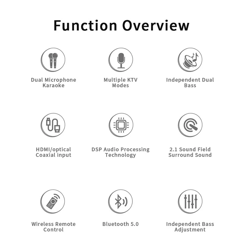 High Sound Quality Sound Bar 5.0 LED Bluetooths Sound Bar Surround Speaker Home Theatre System For TV Theater