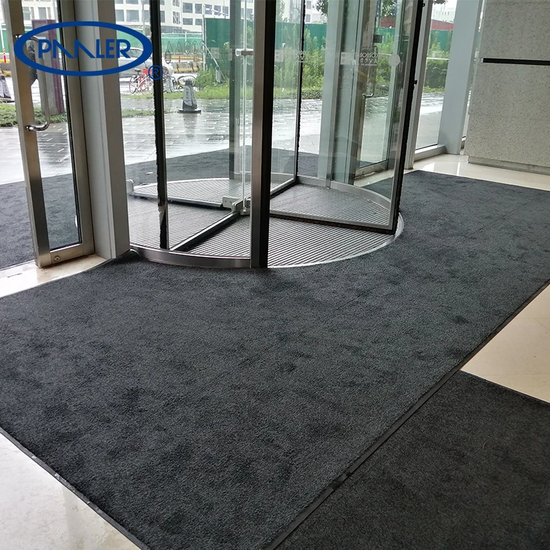 Customize Logo High Quality Durable Nylon Rubber Floor Non-slip Door Mat Doormat Carpet Tiles Flooring Roll For Hotel Workshop