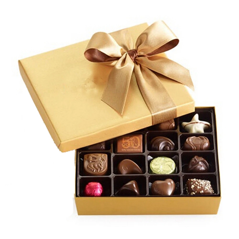 Custom Handmade Paper Cardboard Empty Chocolate Box Bar Gift Packaging Chocolate Box For Candy with Divider Inserts