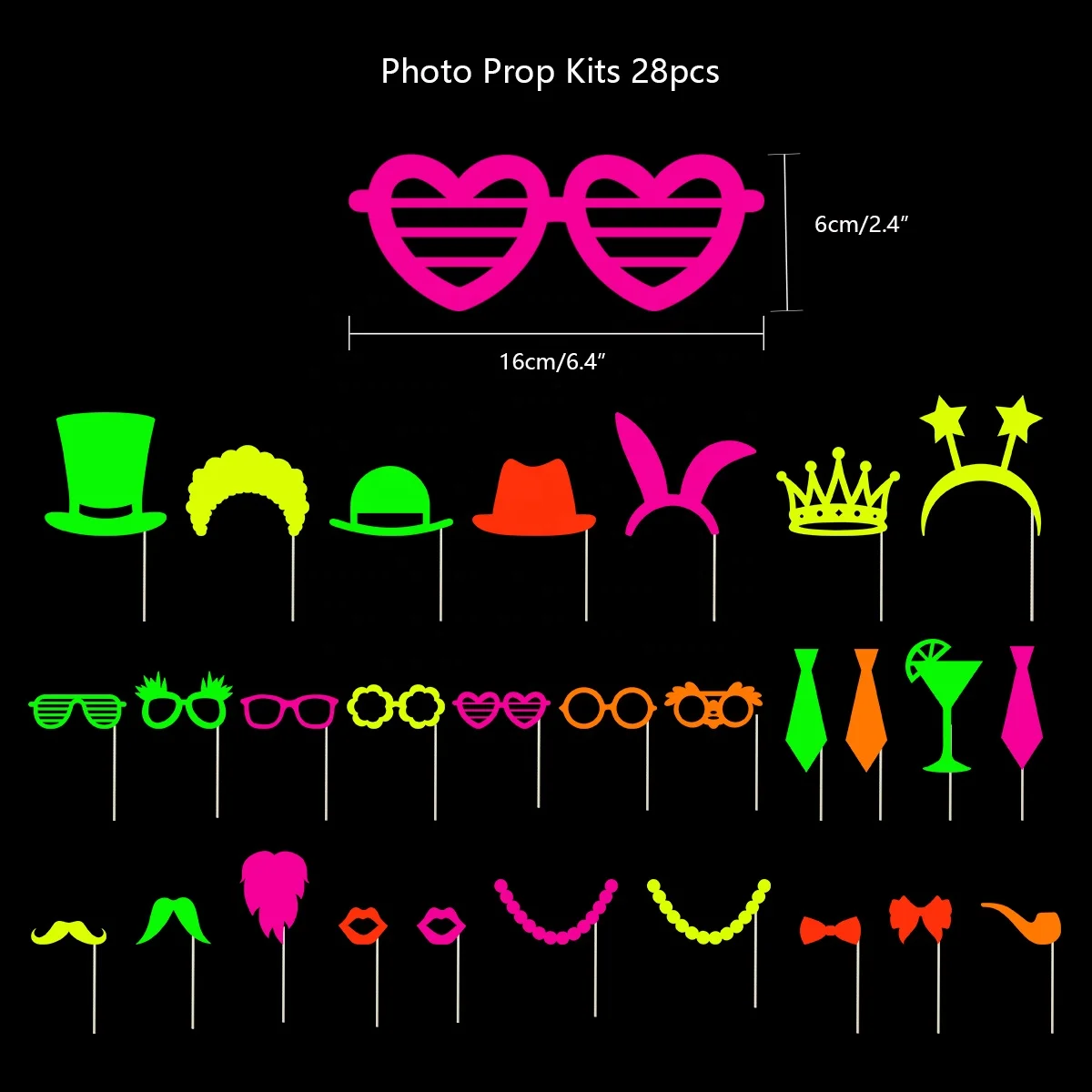 UMISS 44PCS Wholesale Amazon Fluorescent Balloon Luminous Night Birthday Party Theme Bar Decoration Supplies