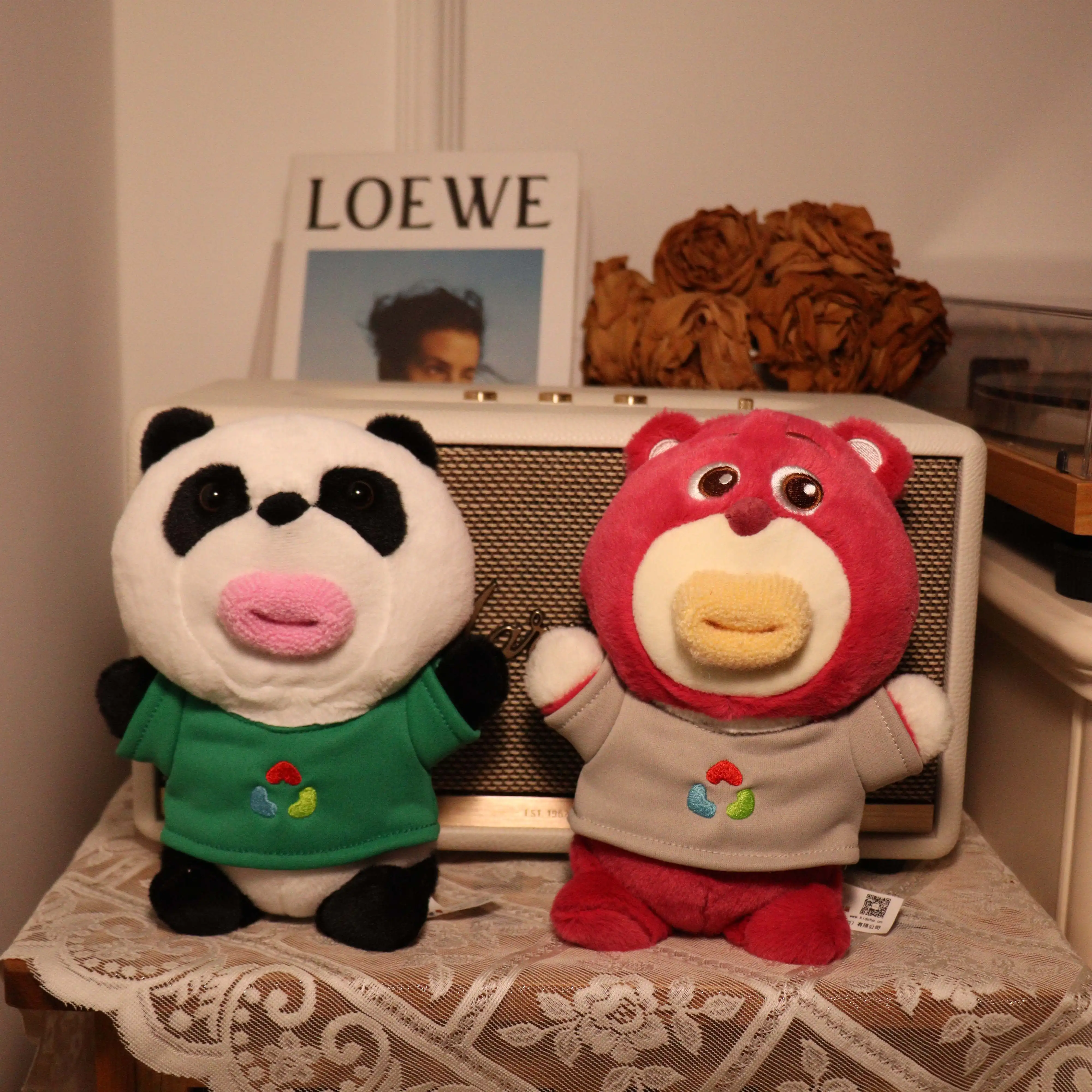 Wholesale wild animals set plushie manufacturer voice recorder Panda talking toys stuff toys electronic plush toys