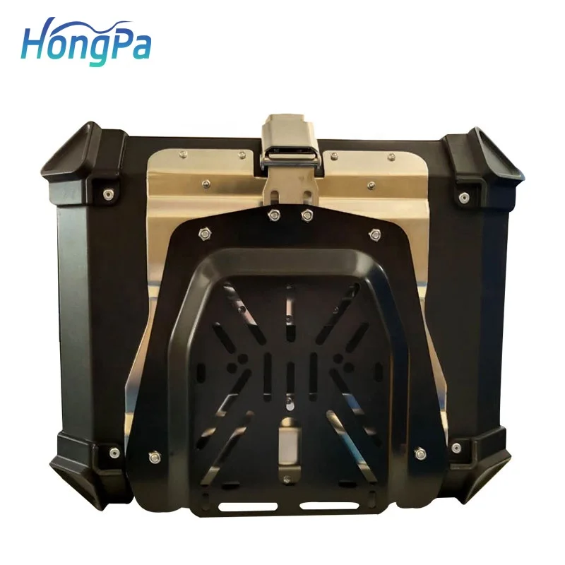 45L Universal Motorbike Trunk Aluminum Alloy Top Case Travel Luggage Storage Box Motorcycle Tail Box
