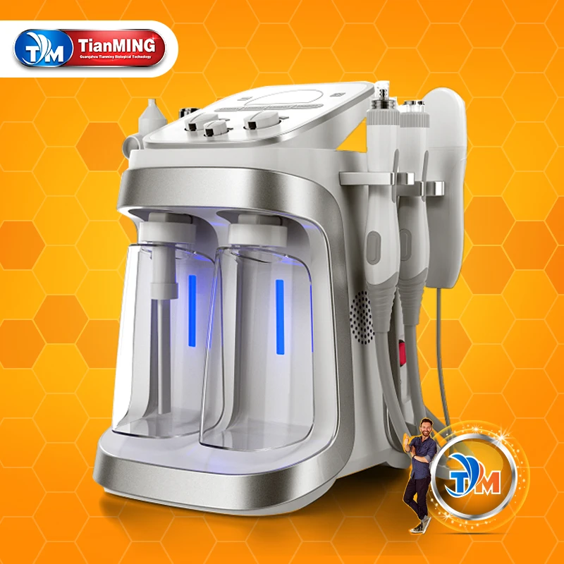 6 in 1 New H2O2 Hydrodermabrasion Aqua Peel Facial Machine With Black Head Vacuum