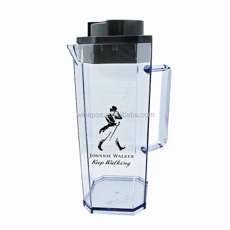 Wholesale Drink Ware Clear red black Plastic Beer Pitcher juice jug Pitcher for bar party Beer Pitcher Custom beer jug