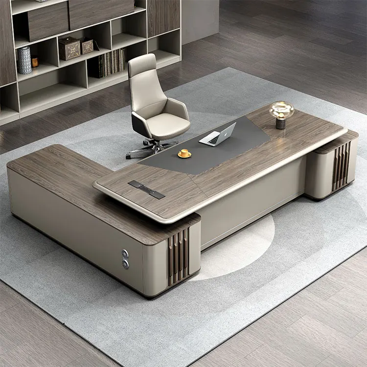 Liyu Luxury Big Boss Table Desks Design Home Office Executive Office Desk