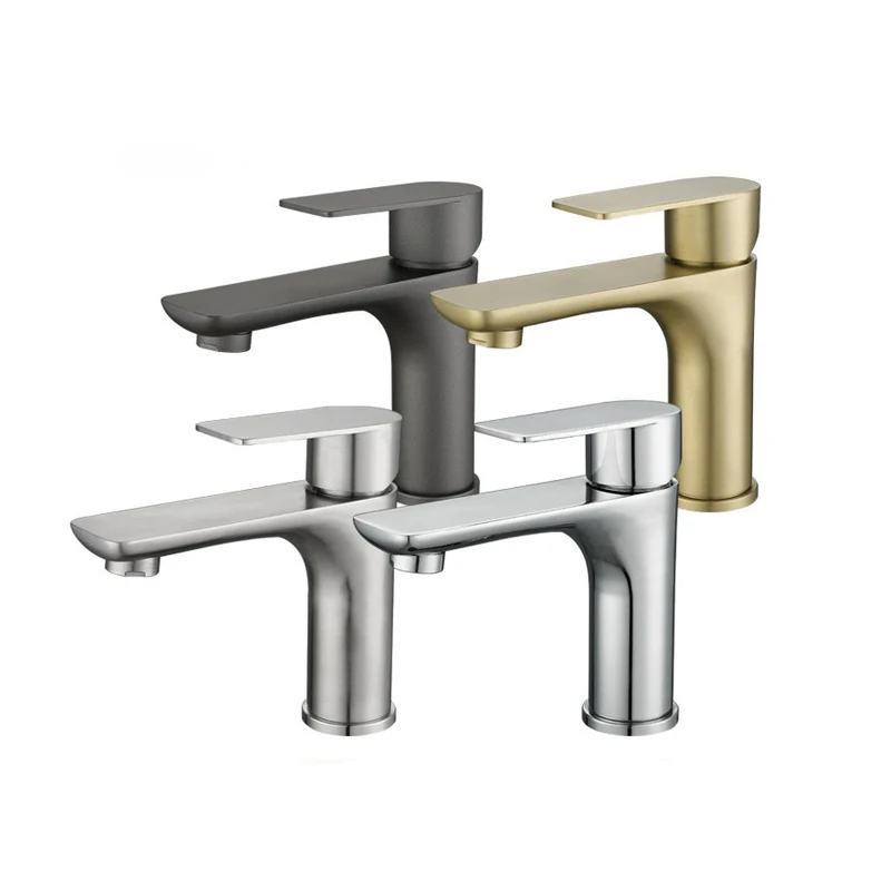 Wholesale Custom Silver Easy Installation Bathroom Corrosion Resistant Sink Faucet Faucet Durable Stainless Steel Faucet