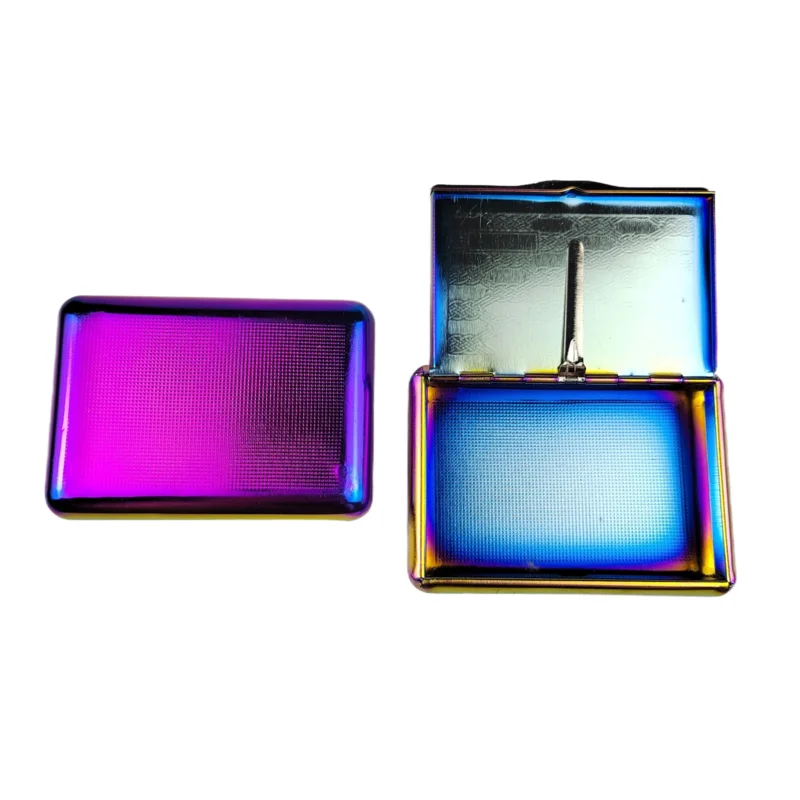 Wholesale dazzling color cigarette box portable moisture proof and pressure proof cigarette box