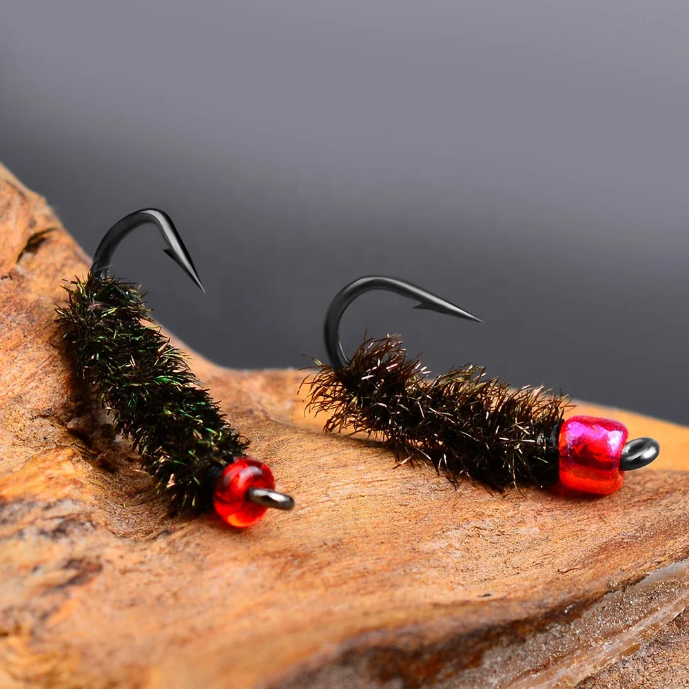 20pcs/bag High Quality Fly Fishing Hooks Insect Bait Trout Bass Fishing Tackle Fly Fishing Lures