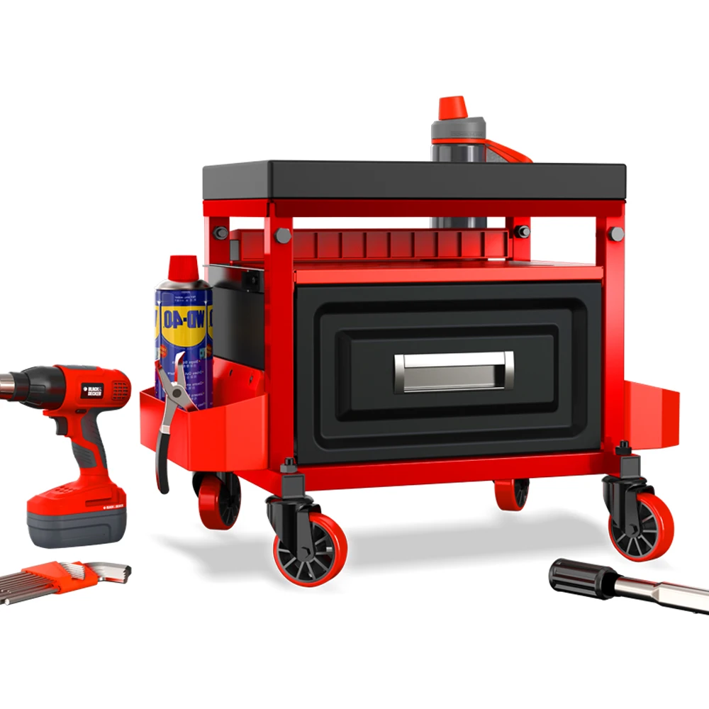 XianFeng Workshop Rolling Creeper Stool with Tool Tray