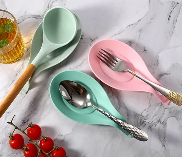 Wholesale  Silicone Spoon Holder For Spatulas Spoons Tongs Silicone Spoon Rest kitchen tool unique kitchen gadgets