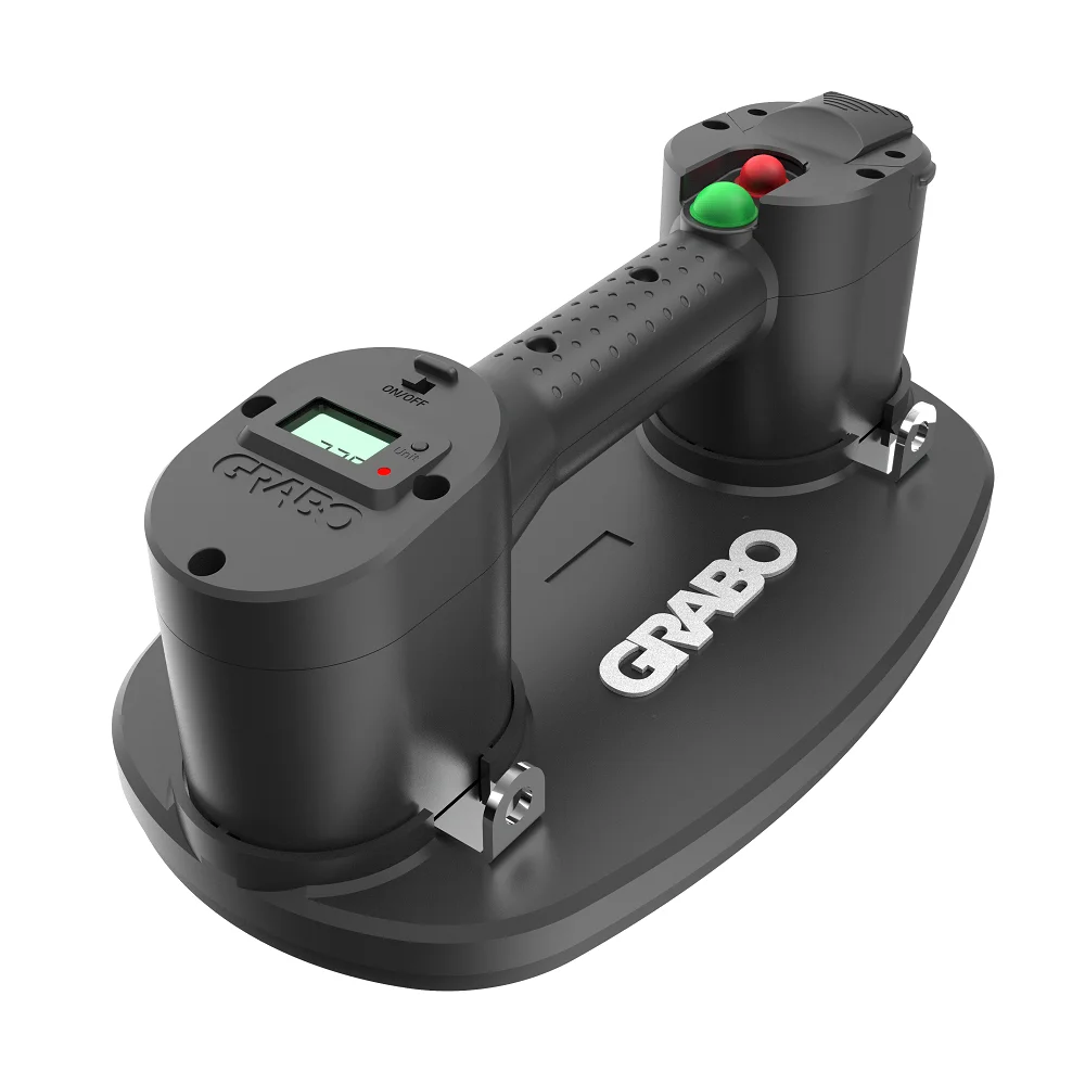 Grabo Pro Electric Vacuum Suction Cup Lifter with Electronic Display Battery Powered Wood Granite Glass Tiles Carry Lifter