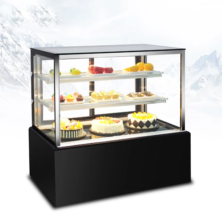 Professional square Glass Bakery Display cabinet