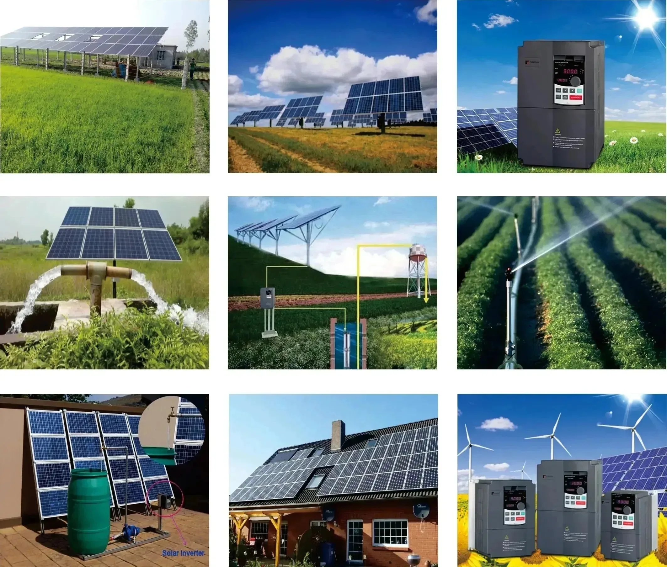 Hot Selling 75kw 93kw 110kw Hybrid Solar System Three Phase Inverters for Industry and Commerce for Solar Pump Use