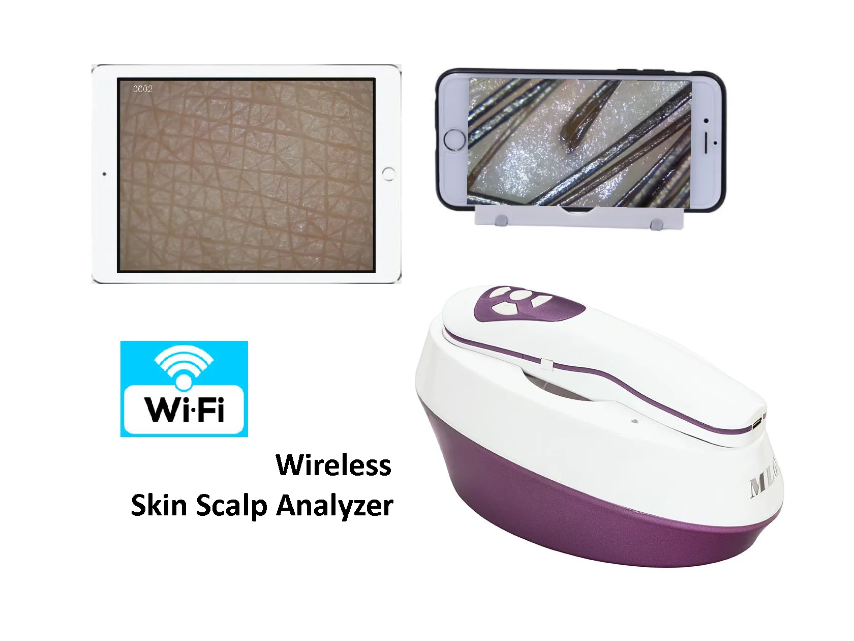 the most sold professional facial machine wireless wifi UV skin analyzer portable 5g Hair scalp analyzer scanner