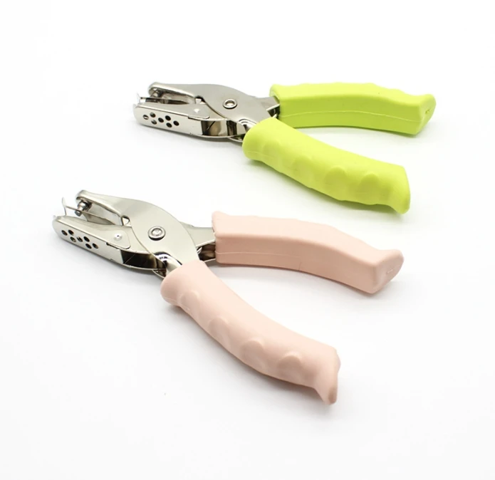 Heat shrinkable sheet punch 6MM/3mm leather case handle metal hand-held punch punch pliers single hole ticket checker