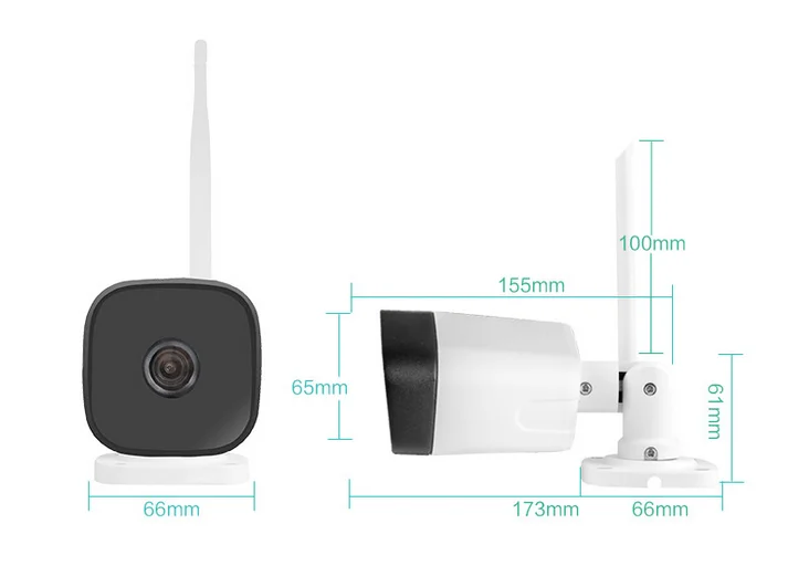 Outdoor Waterproof H.265+ 1080P 2.0mp Antenna Ip65 Outdoor Wifi Bullet SECURITY Ip Wireless Cctv Camera CAMHI APP