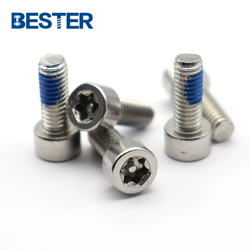 Customized DIN912 Stainless steel 304 316 6 lobes torx hex socket pin anti theft security screw