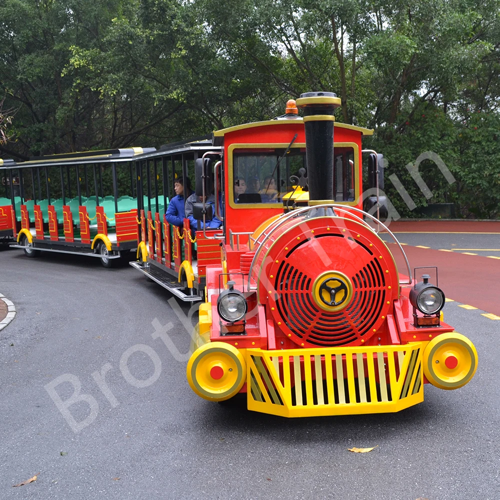 Lithium Battery Attraction Road Tourist Sightseeing Electric Tourist Trackless Train On Sale