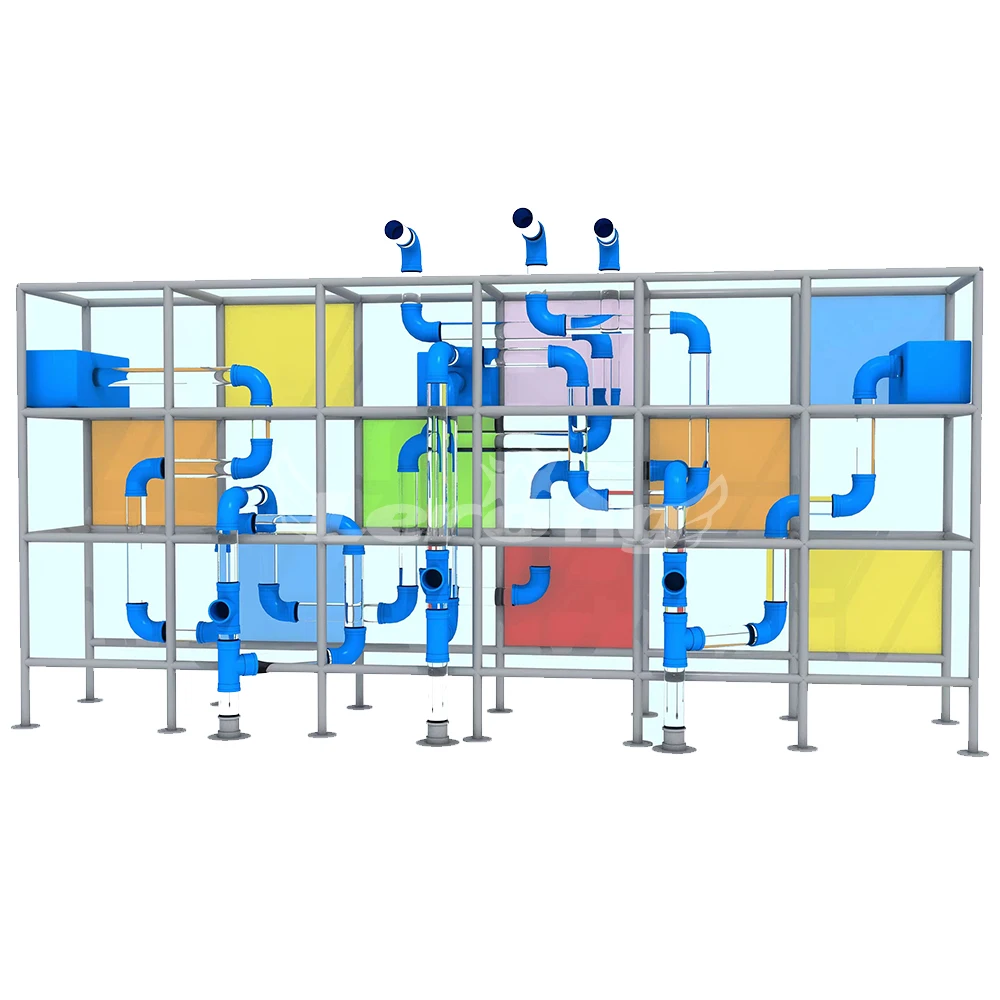 Creative Children Science Museum Center Educational Indoor Playground Kids Activity Wall Pipe Air Tube Games For Sale