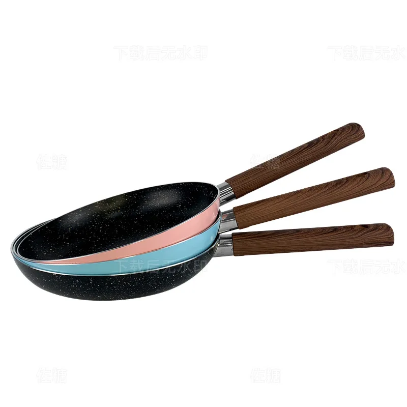 2-Piece Mini 5.5 Inch Non-Stick round Fry Pan with Serrated Turner for Outdoor Cookware