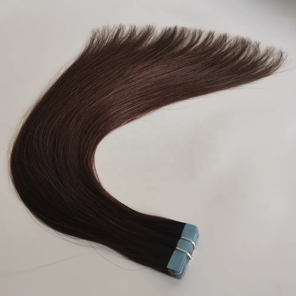 European Double Drawn Russian High Quality Natural Remy Human Hair Tape Hair Extension