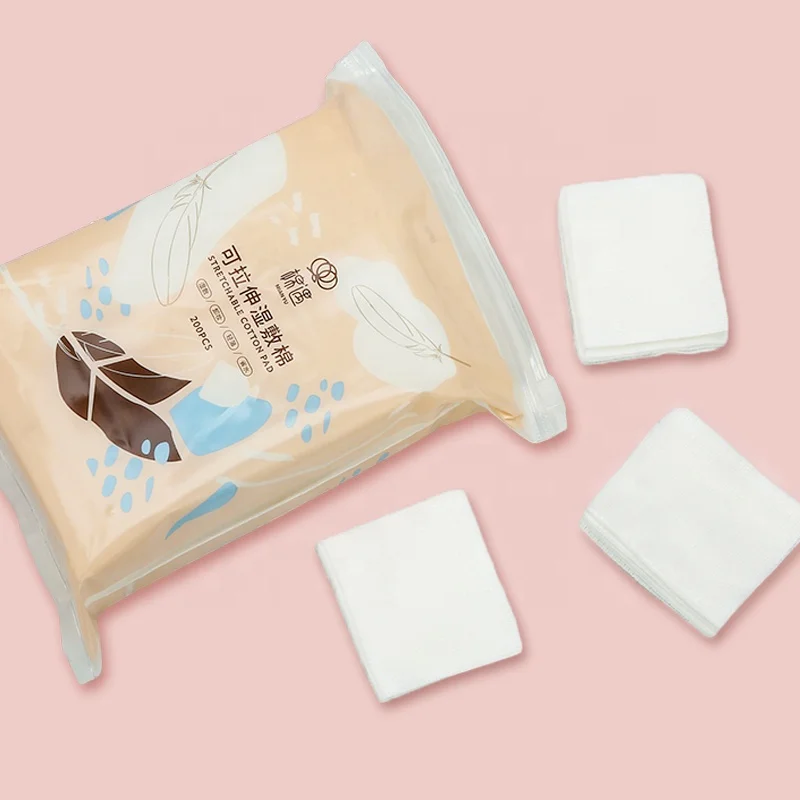 New Trend Extendable Facial Skin Care Pads Disposable Makeup Nail Remover Cotton Squares for Essential Oil