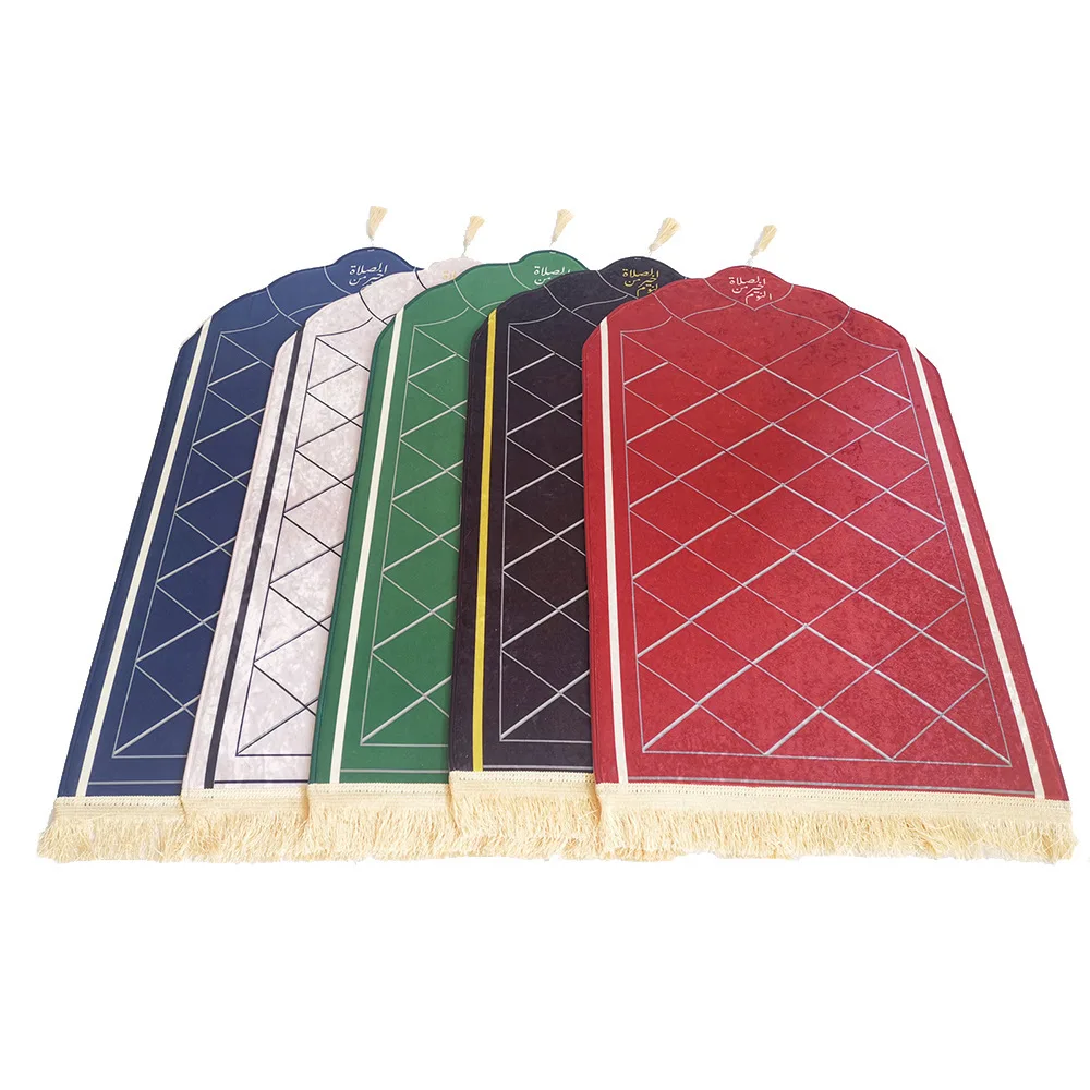 Comfortable thick Padded Sejadah islamic prayer mat rug worship blanket muslim masjid carpet