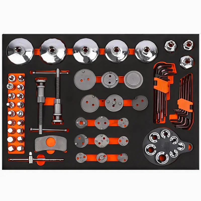 High Hardness Cap Oil Grid Triangle Four Corners Spark Plug Sleeve Brake Wheel Cylinder Auto Repair Tool Set Trolley Cabinet