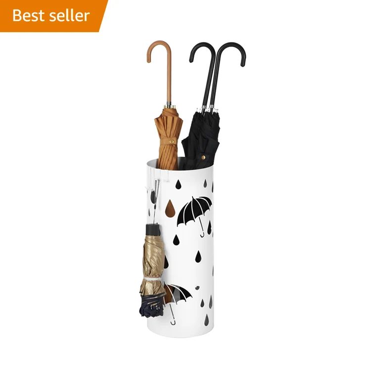 family use round carved home golf modern entryway rain shelf indoor nordic metal umbrella holder display rack floor stand hotel