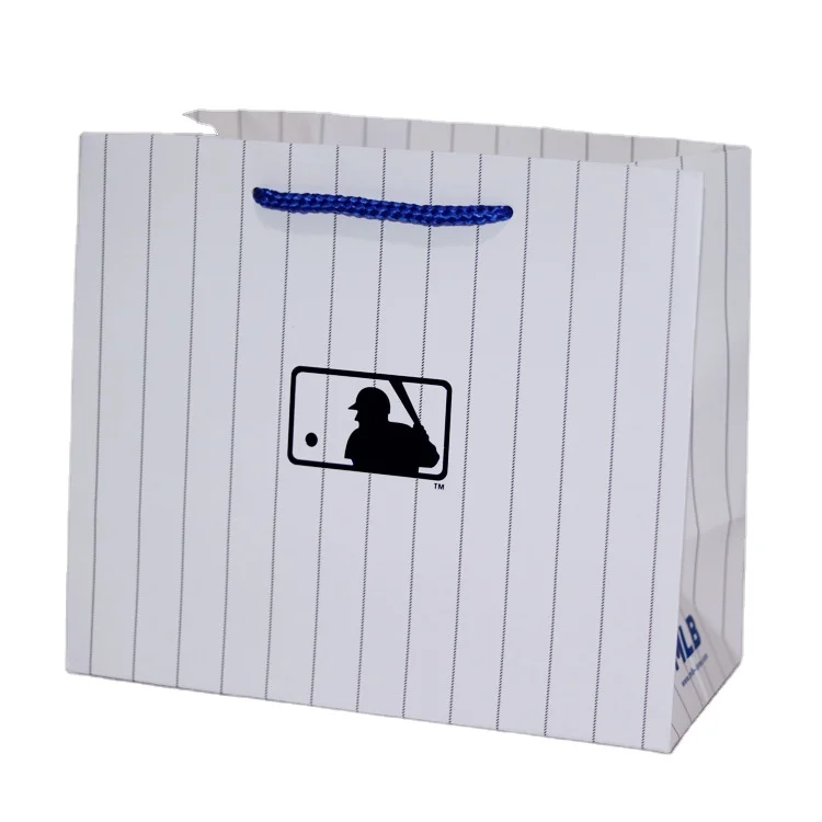Wholesale Custom Logo Luxury Store Shopping Paper Bag Clothing Cosmetics Gift Bags with nylon handle