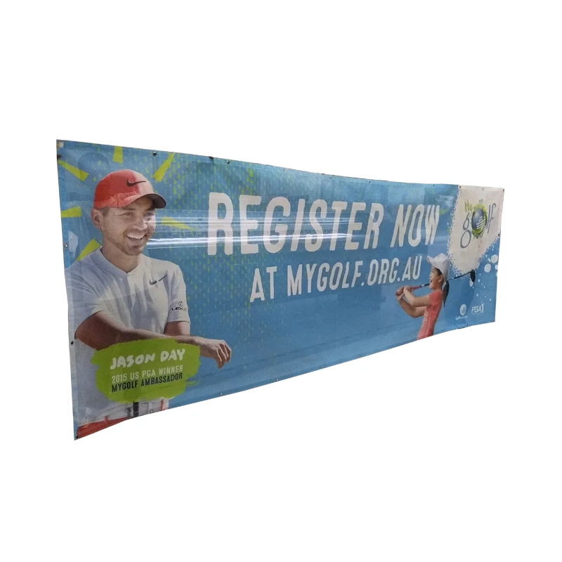 High Quality Custom Outdoor PVC banner Waterproof 9 Oz 13 Oz Sign banner printing Solid And Mesh vinyl banner