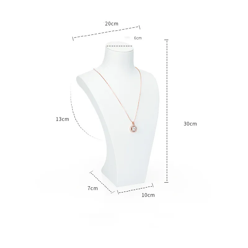 Customized PU leather window jewelry display props luxury jewelry tray gold and white jewelry display holder